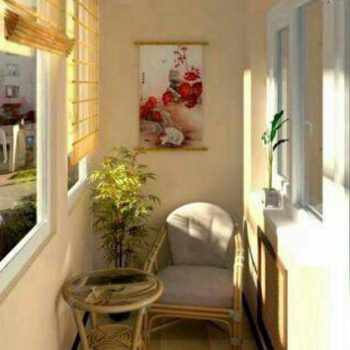 بالکن کوچک با دکوراسیون خلاقانه