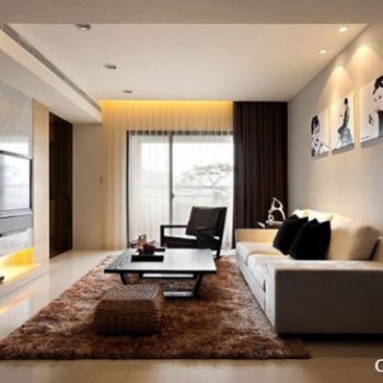 چیدمان پذیراییِ مستطیل شکل، در آپارتمان های امروزی