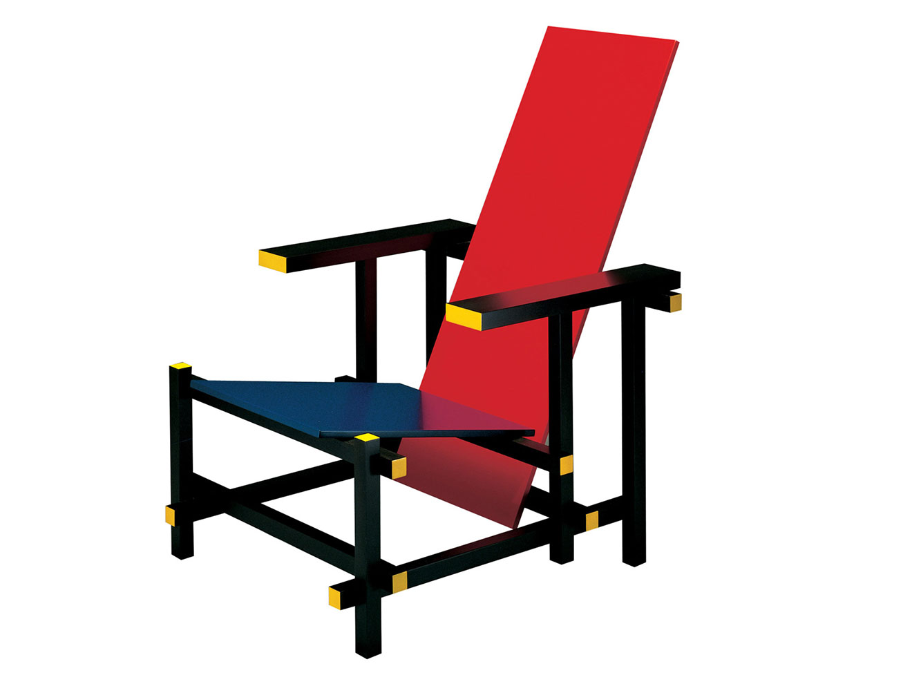 صندلی قرمز و آبی با طراحی گریت ریتولد